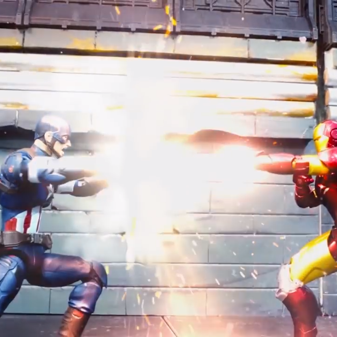 Iron man VS Captain America : キャプテン・アメリカ VS.アイアンマンの対決を描いたストップモーション・アニメのシビル・ウォーなアクション・ショート・フィルムをお楽しみください ! !