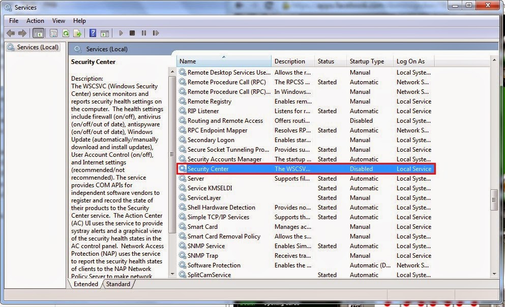 Cara Disabled Windows Security Alert Windows 7 | Kafkapa.com - Belajar ...