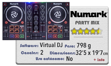 Numark Party Mix más información Numark Party Mix más información