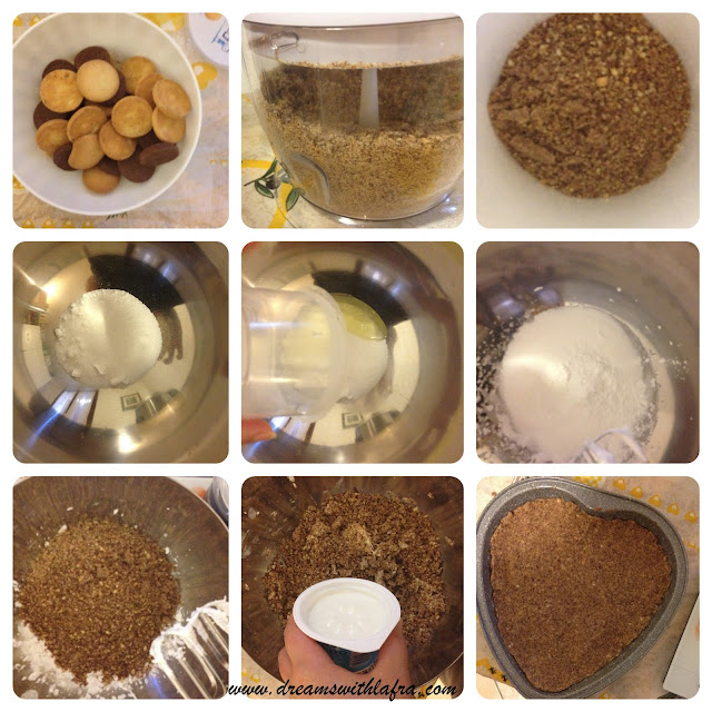 torta realizzata con i frollini Galameo preparazione torta realizzata con i frollini Galameo preparazione