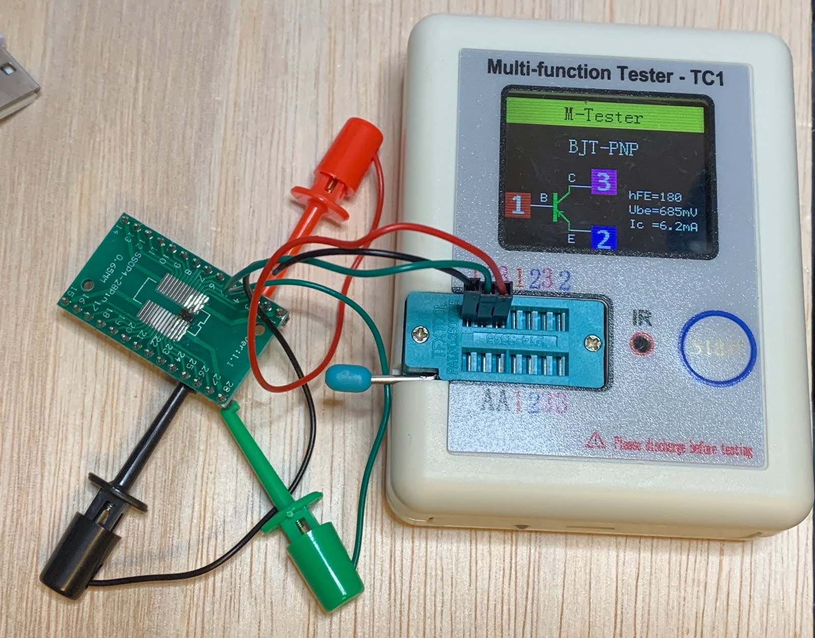 にゃんたのPC部屋 TFTトランジスタテスタ(Multifunction Tester TC1) 導入してみた