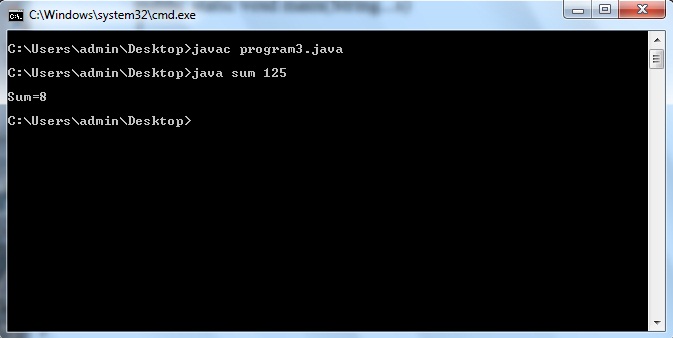 Java program to find sum of digits of a number