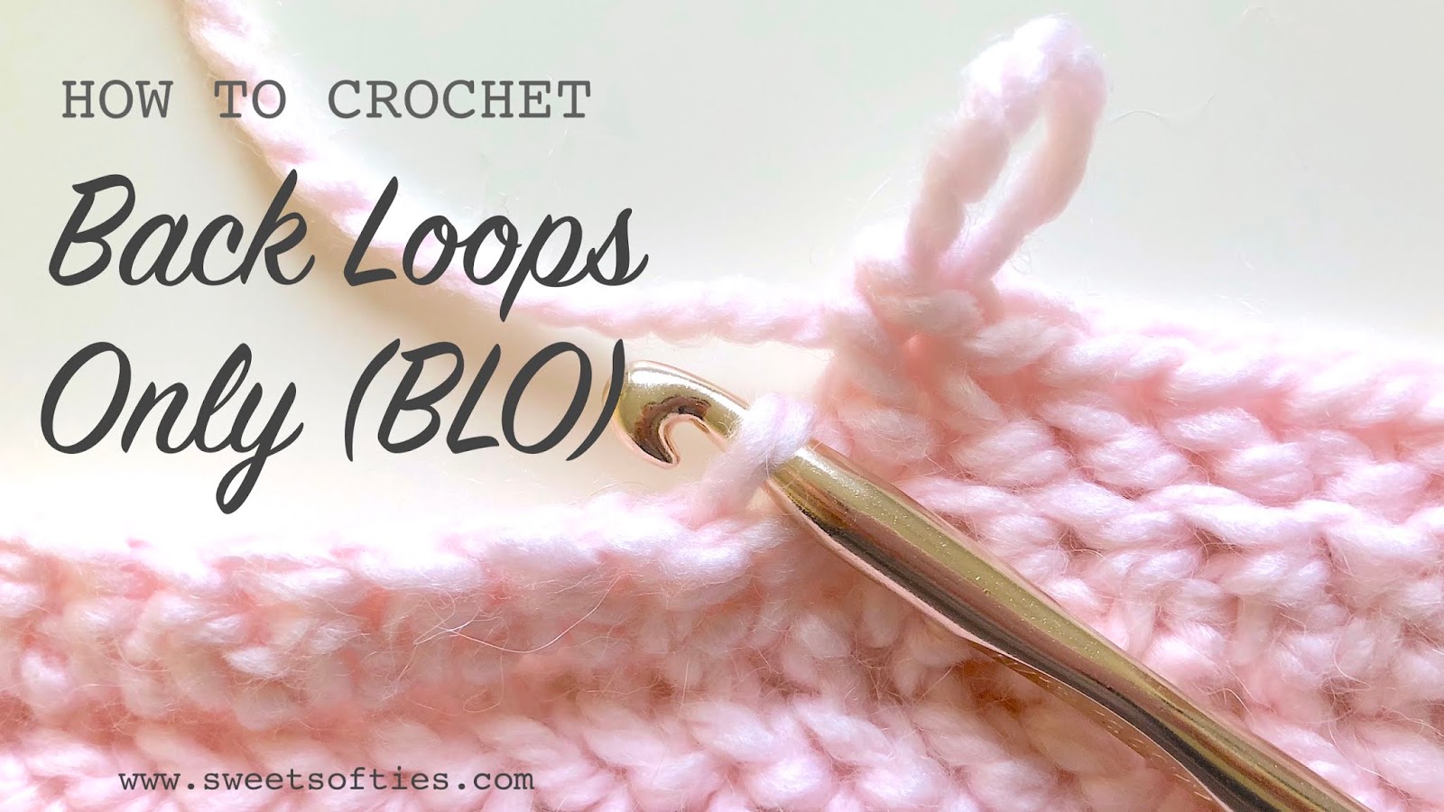 Single Crochet back loop only. Back loop only в вязании. Only loops