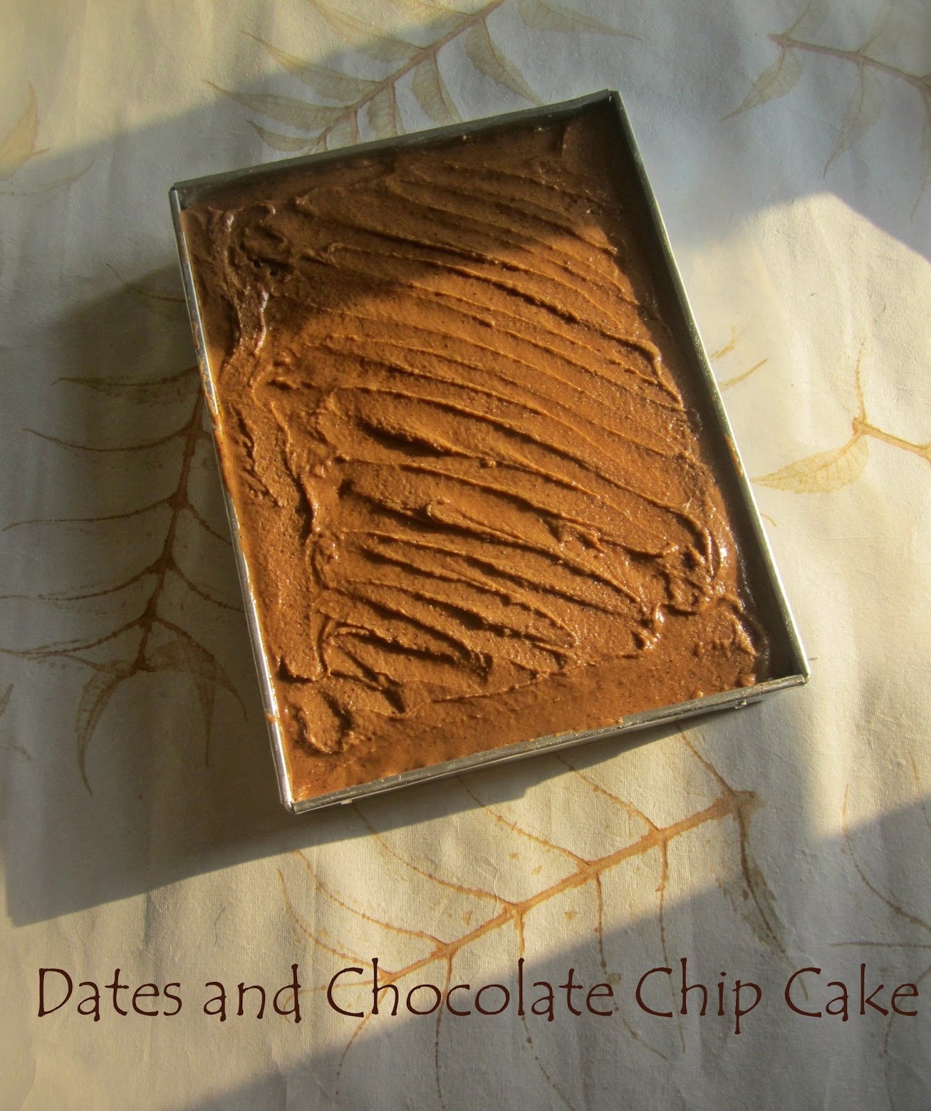 Easycooking Dates and Chocolate Chip Cake with Chocolate Frosting