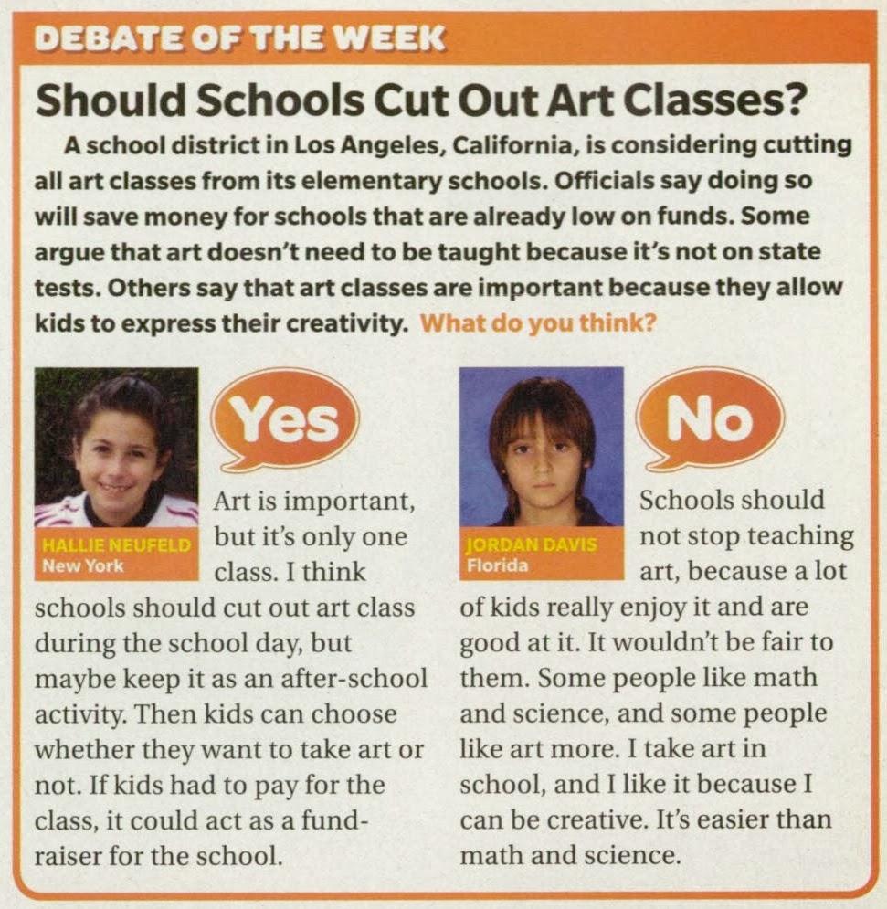 317 Blog Opinion Do you think all kids should have art classes at school?