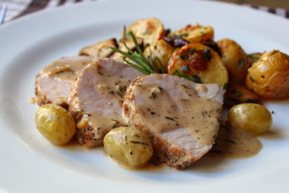 How Not to Make Roasted Pork Loin with Grapes and Rosemary Cream Sauce