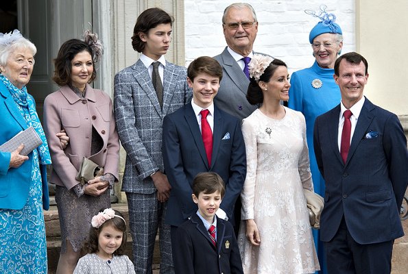 Crown Prince Frederik, Crown Princess Mary, Prince Vincent, Princess Josephine, Prince Isabella, Prince Christian, Prince Joachim, Princess Marie, Prince Henrik, Princess Athena and Countess Alexandra