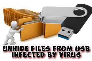 Unhide Files from USB infected by Virus