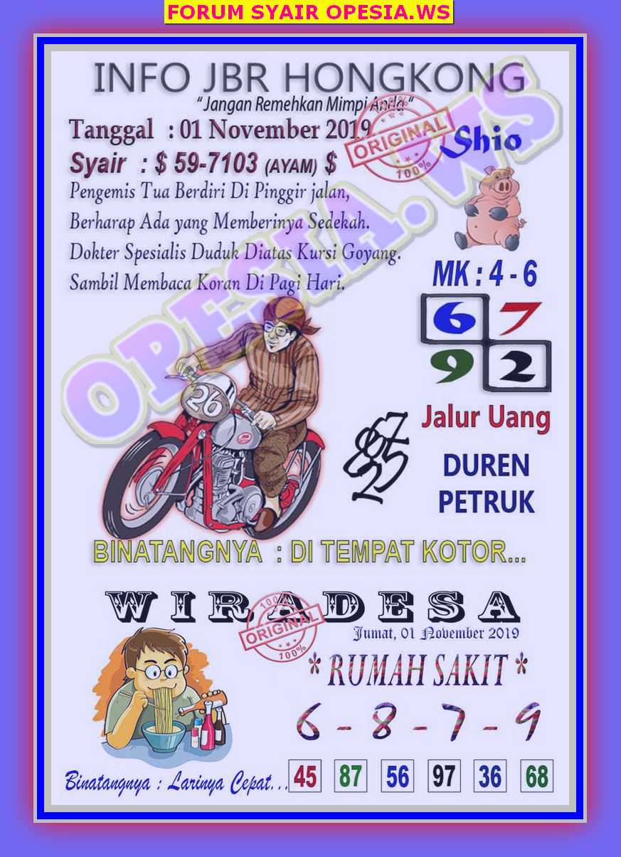 1 New Message Kode Syair Hongkong 1 November 2019 Forum Syair Togel Hongkong Singapura Sydney