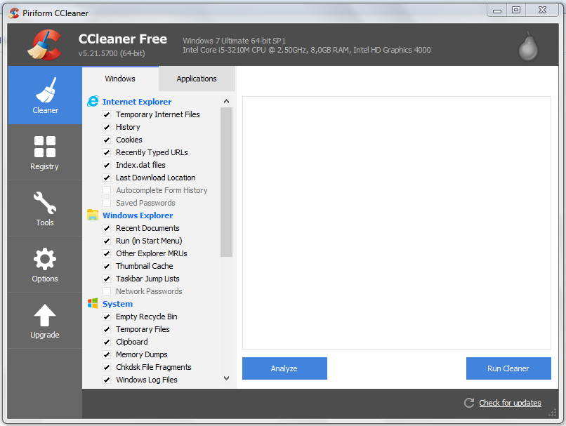 Ccleaner free download 2011 for windows 7