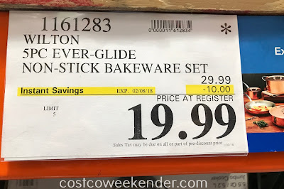 Deal for the Wilton 5-piece Ever-Glide Non-Stick Bakeware Set at Costco