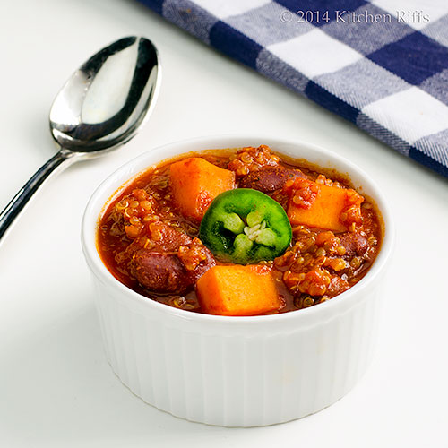 Kitchen Riffs Quinoa and Sweet Potato Chili