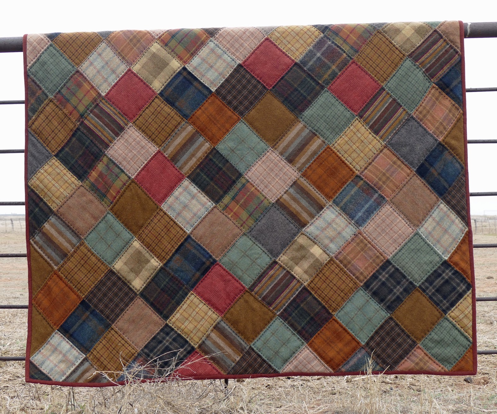 Lovin' Life At The End Of The Dirt Road DH's Wool Quilt