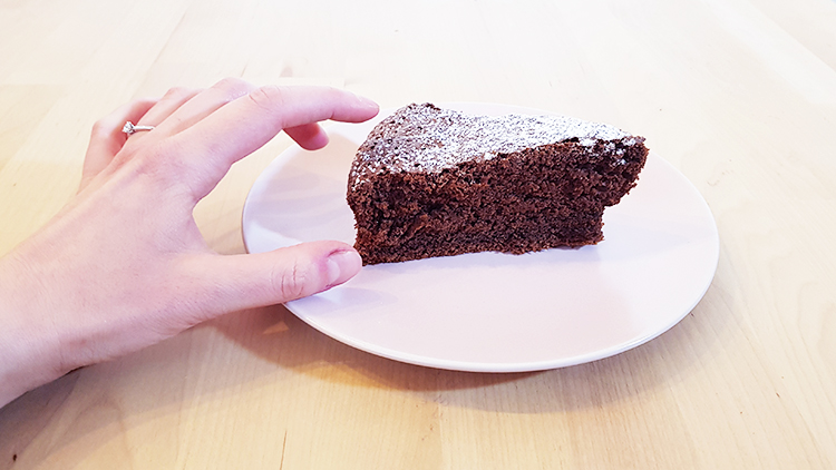 Part de moelleux au chocolat