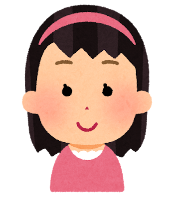 カチューシャを付けた女の子のイラスト