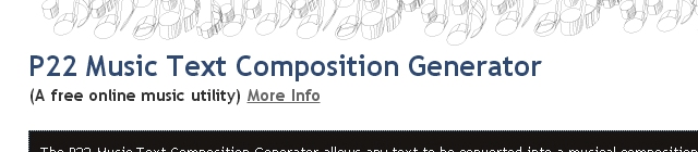 P22 Music Text Composition Generator P22 Music Text Composition Generator