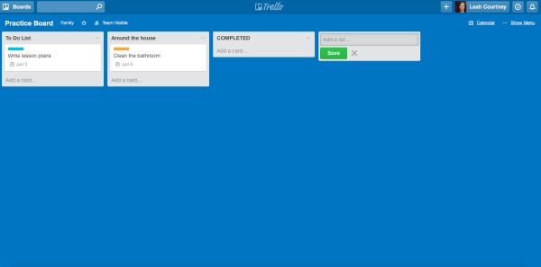 Trello lists Trello lists