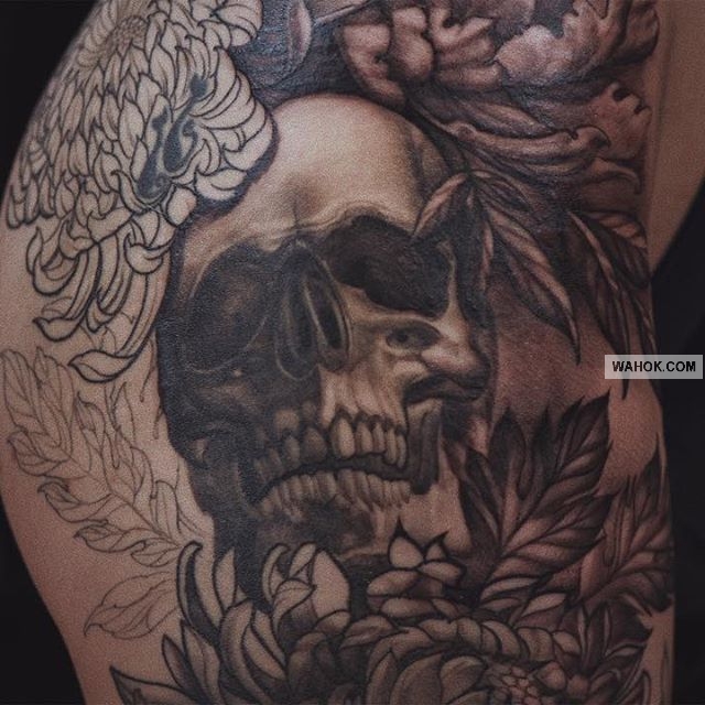 Gambar Tato 3D Keren Tengkorak Terbaru Koleksi Foto Google, Tumblr, Pinterest,instagram