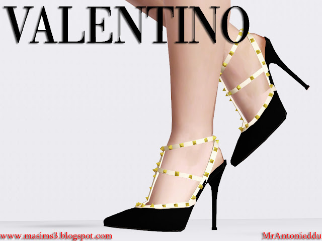 Valentino Rockstud Stiletto 3D Sandals