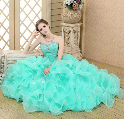 Vestidos de 15 Años Color Menta juveniles Vestidos de 15 Años Color Menta juveniles