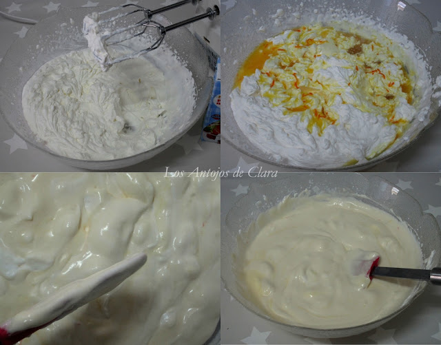 Preparación helado de naranja Preparación helado de naranja