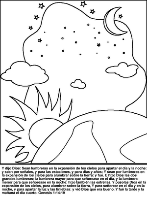 Dibujos Cristianos Para Colorear Dibujo De La Creacion Para