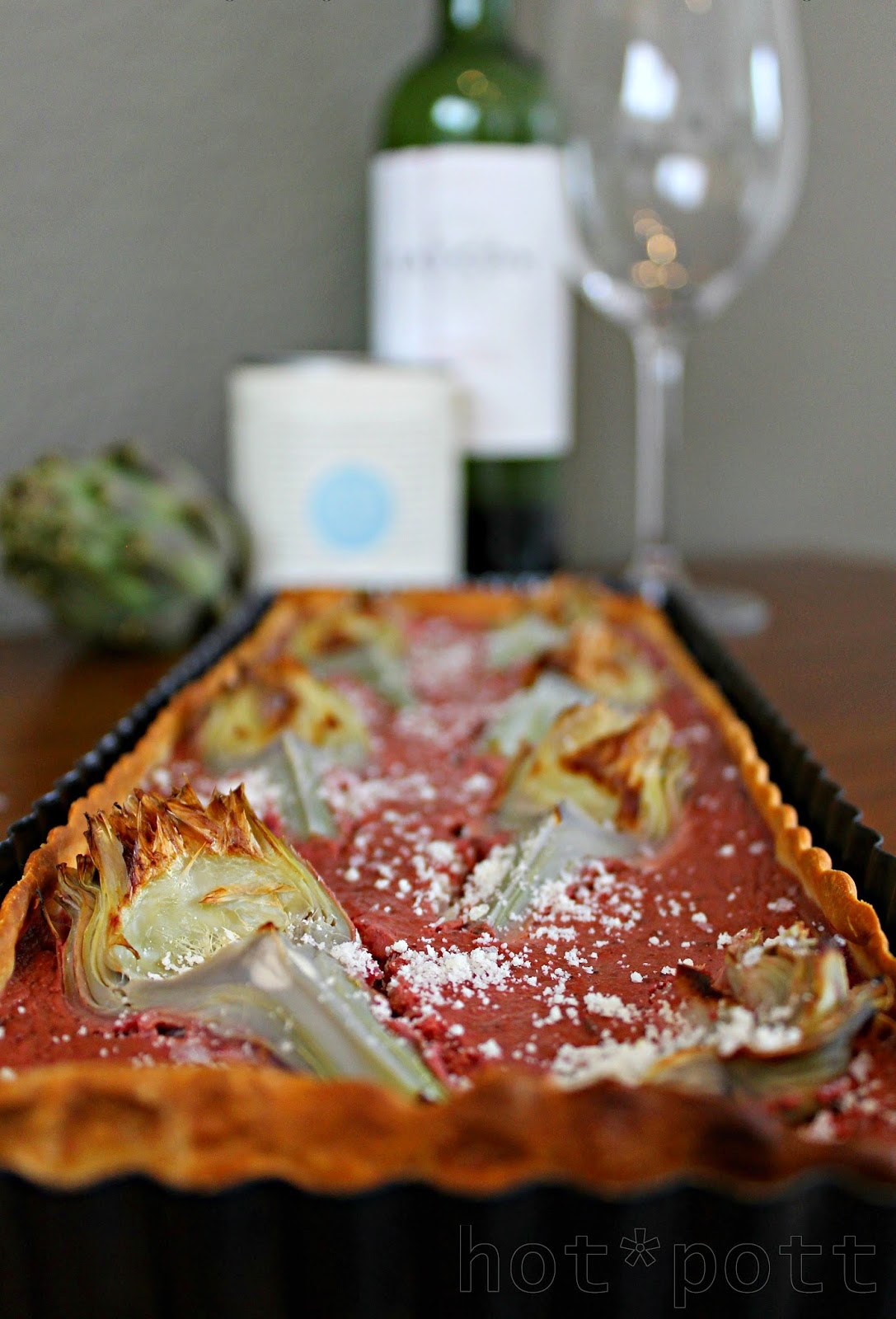 hot*pott: Ich back´s mir: Rote Beete Quiche mit Artischocken