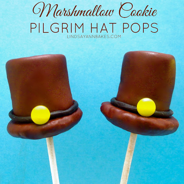 Marshmallow Cookie Pilgrim Hat Pops The Lindsay Ann