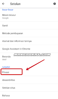 privasi chrome