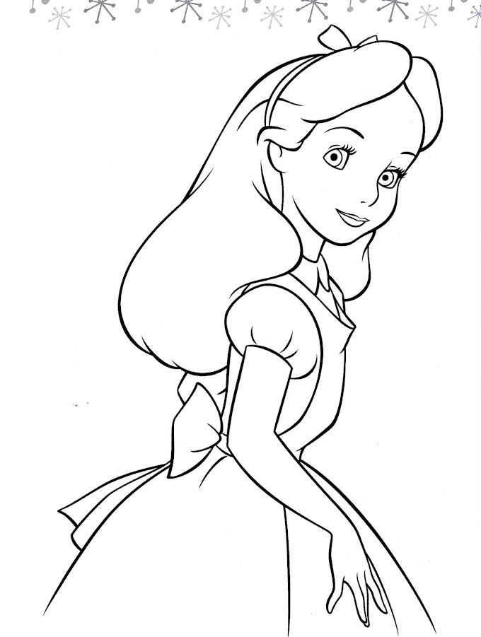 Desenhos de Alice no país das maravilhas para pintar, colorir, imprimir! Alice para colorir!