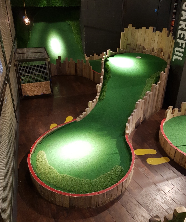 The Ham and Egger Files Mini Golf at Lane7 in Newcastle