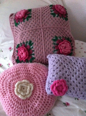 Crochet cushions