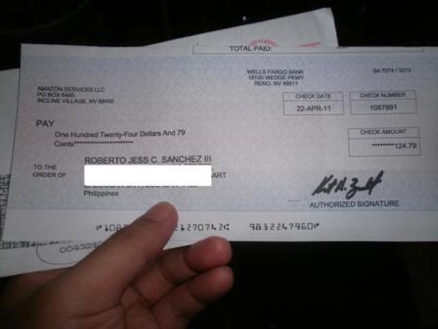 Pinoy Affiliate Marketing Reviews: My First Amazon Check