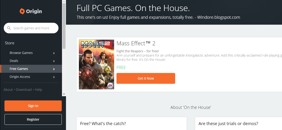 Hari Ini Dapatkan Mass Effect 2 Gratis Original