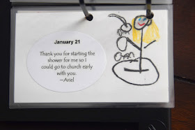 DIY perpetual calendar gift with encouraging words and memories