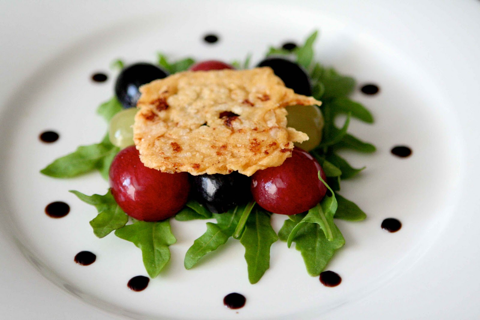 The Young Tongue Parmesan Crisps with Coolibah Wild Roquette Greens