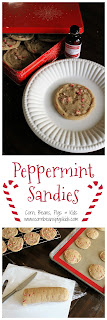 Peppermint Sandies are buttery, crispy and have just the right balance of holiday flavor. #ChristmasCookies #sponsored Peppermint Sandies are buttery, crispy and have just the right balance of holiday flavor. #ChristmasCookies #sponsored
