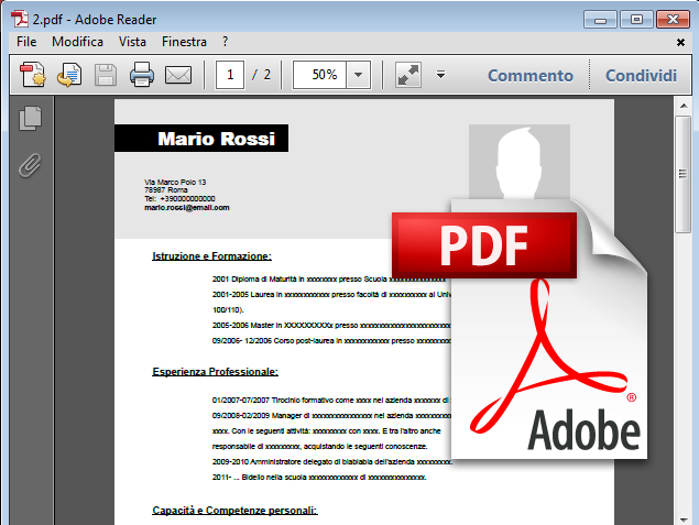 PRESTAMPATI CURRICULUM VITAE DA SCARICA
