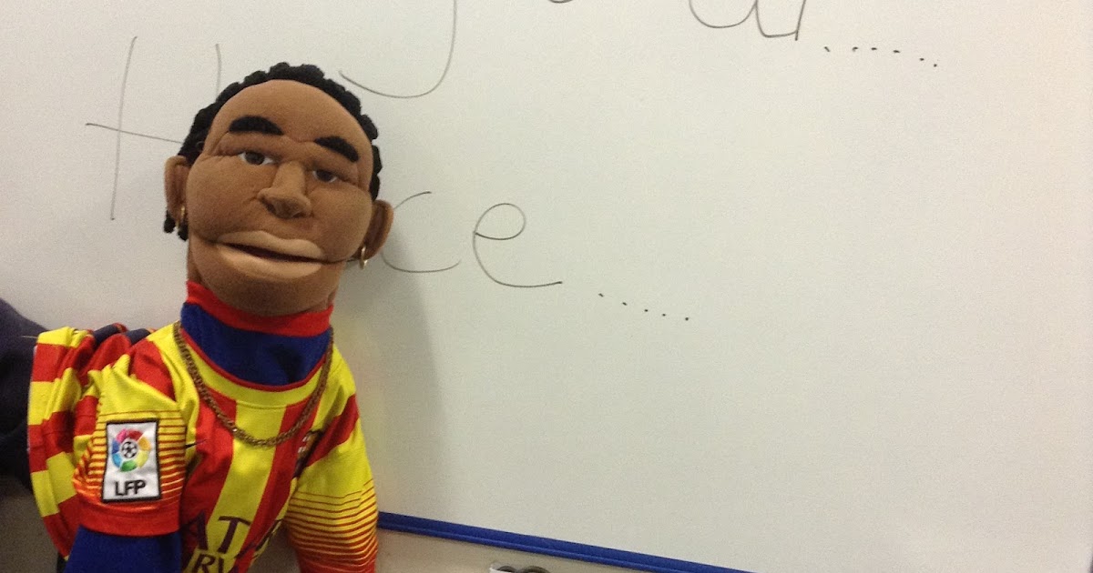 This is how we learn Spanish... Conjugation with my puppet