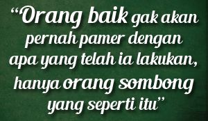 Kata Kata Sindiran Buat Orang Yang Suka Pamer