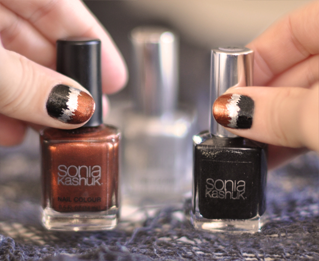 Seismograph manicure, halloween nails