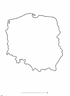 mapa polski kontur szablon