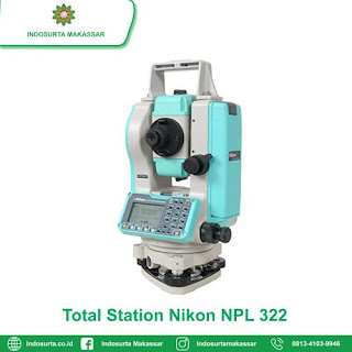 Jual Total Station Nikon NPL 322+ 2 Detik di Makassar - Harga Spesifikasi