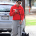 Kristen Stewart pictured on a hike with her dog and friends in LA