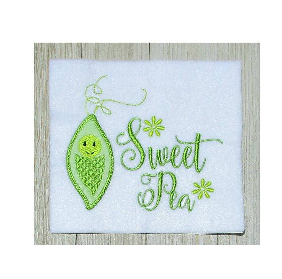 Sweet Pea Embroidery Design