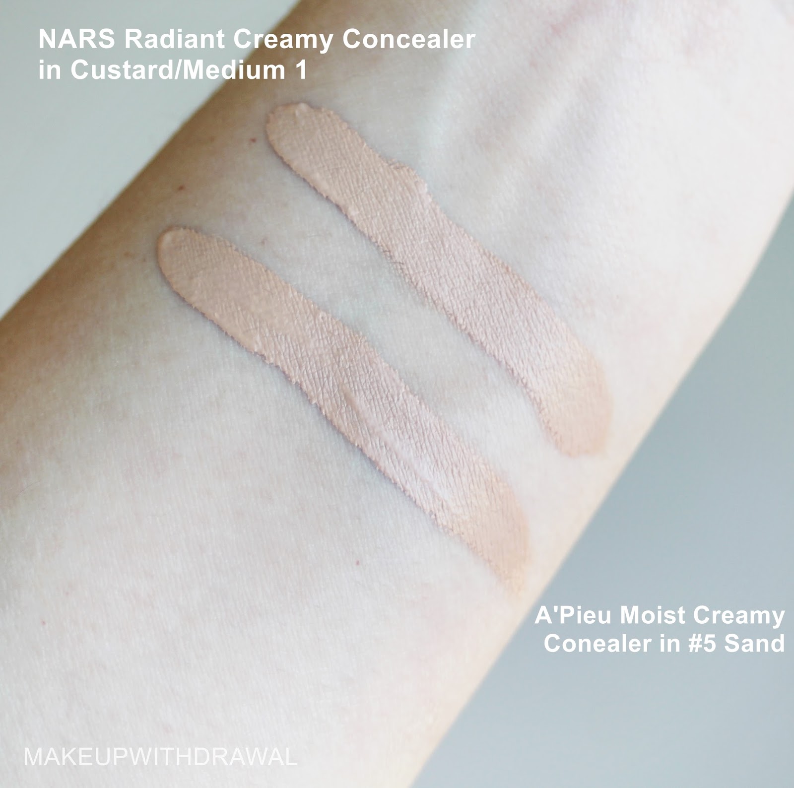 Concealer Standoff NARS Radiant Creamy vs [A'Pieu] Creamy Moist