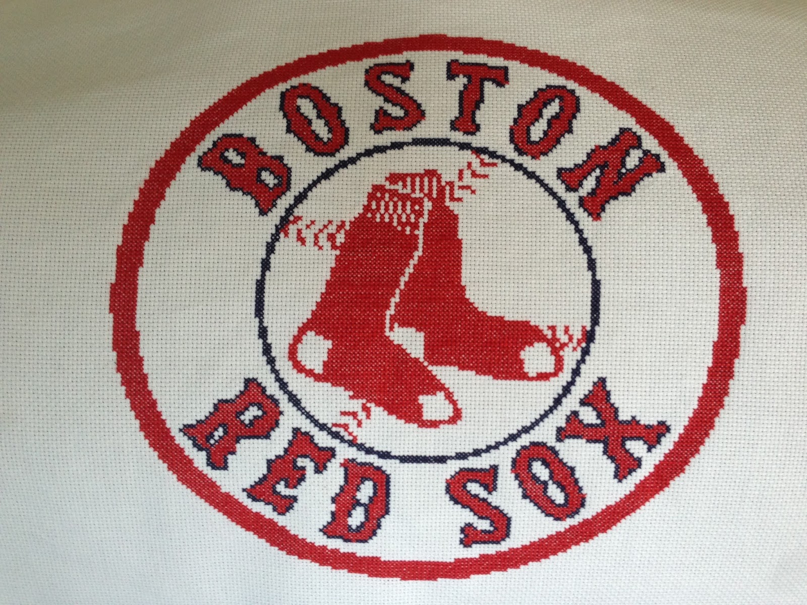 EASY PATTERNS Boston Red Sox crossstitch pattern