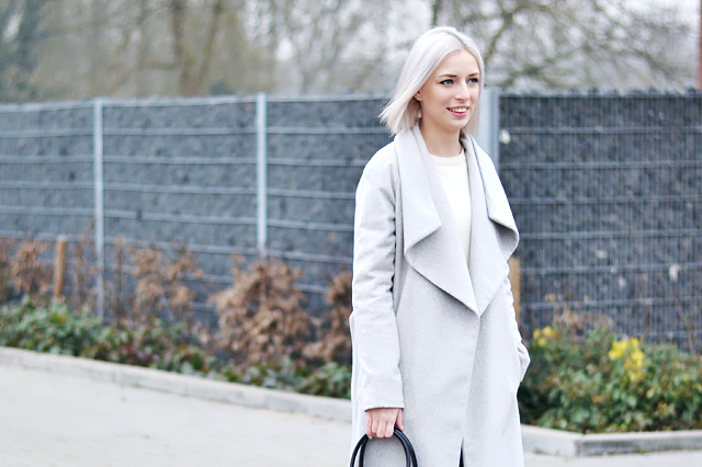 Mango grey wool coat, trend 2015, oversized coat, light grey, fashion blogger
