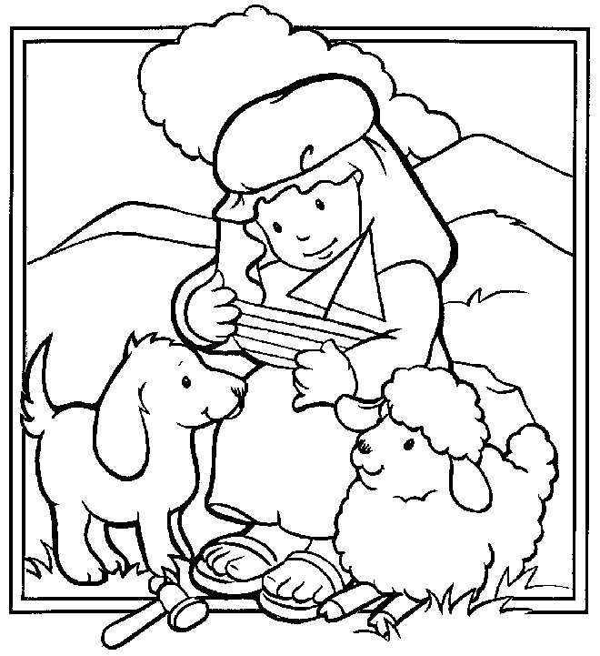 young king david coloring pages - photo #24