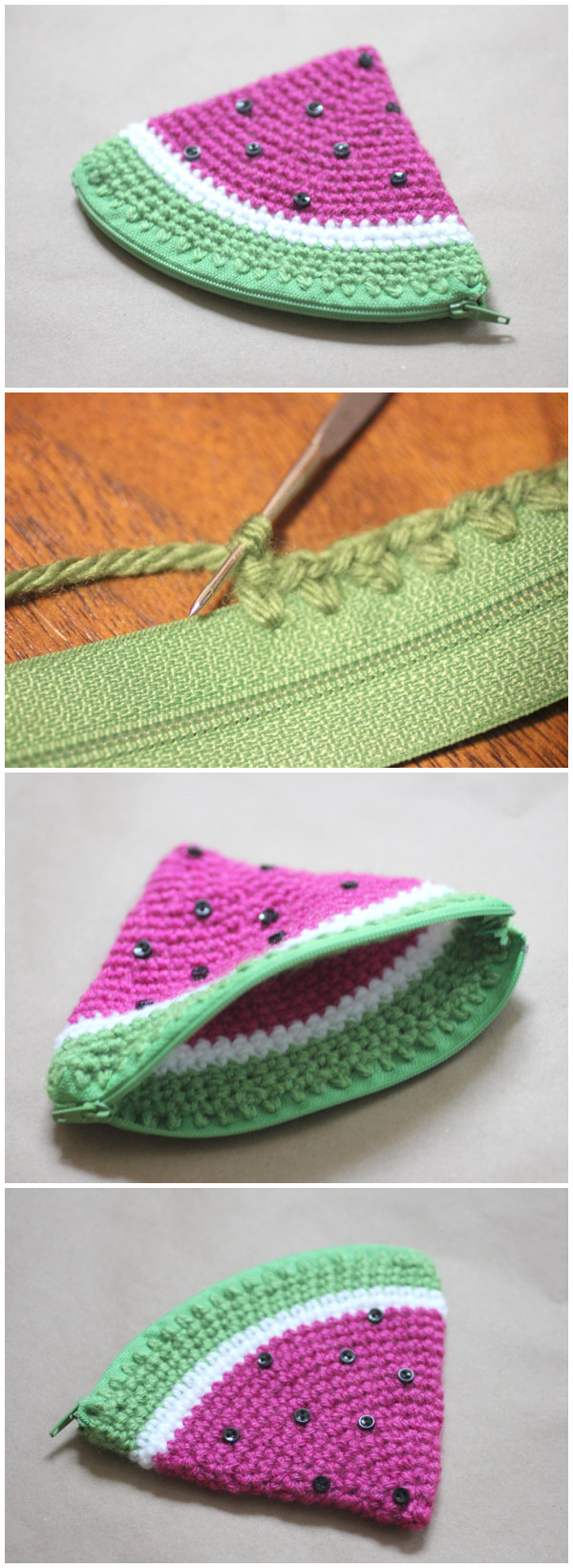 Crochet Watermelon Coin Purse